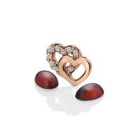 Anais Rose Gold Double Heart and Garnet