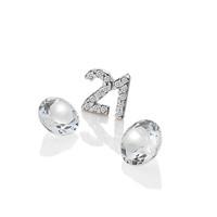 Anais Rhodium 21 and White Topaz