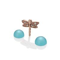 Anais Rose Gold and Blue Dragonfly