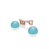 Anais Rose Gold Key and Blue Agate