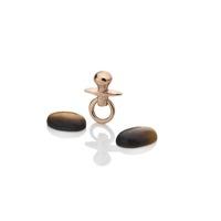 Anais Rose Gold Plated Dummy and Tigers Eye Charm EX213