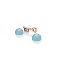 Anais Rose Gold Plated Key and Blue Agate Charm EX217