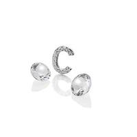 Anais Sterling Silver Letter \'C\' and White Topaz Charm EX222