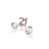 anais rose gold plated 21 and white topaz charm ex211