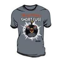 Angry Birds Warning Shorts Fuse T Shirt (S)