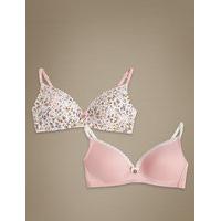 Angel 2 Pack Padded Non-Wired Full Cup Bras