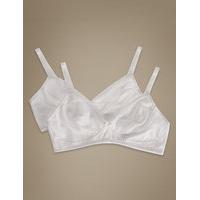 Angel 2 Pack Cotton Rich Non-Padded Bralets