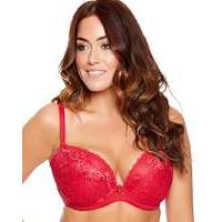 ann summers sexy lace red plunge bra