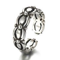 Antique Silver Vintage Style Hollow Open Band Midi Ring for Men/Women Jewelry