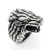 Animal Design Stainless Steel Ring Wolf Jewelry For Halloween Gift Daily Casual Christmas Gifts 1 pc