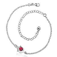 Anklet/Bracelet Zircon Cubic Zirconia Silver Plated Alloy Friendship Fashion Vintage Bohemian Punk Hip-Hop Turkish Simple Style Flower