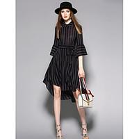 angel womens going out casualdaily cute a line dressstriped shirt coll ...