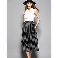 angel womens mid rise casualdaily jumpsuitscute wide leg stripe spring ...