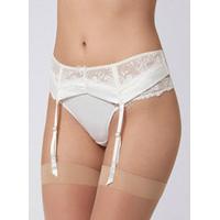 Angelina satin suspender belt