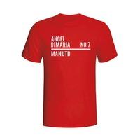 angel di maria man utd squad t shirt red