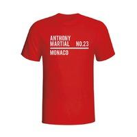 anthony martial monaco squad t shirt red