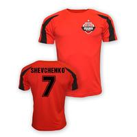 andrei shevchenko ac milan sports training jersey red