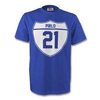 andrea pirlo italy crest tee blue