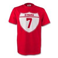 angel di maria man utd crest tee red kids