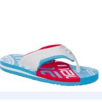 animal boys jekyl slice flip flops blue red