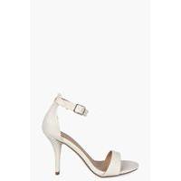 Ankle Skinny Mid heel Two Parts - white