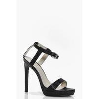 ankle strap platform heels black