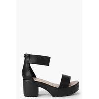 Ankle Strap Cleated Sandal - black