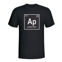 andrea pirlo juventus periodic table t shirt black kids