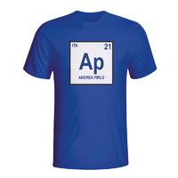 andrea pirlo italy periodic table t shirt blue