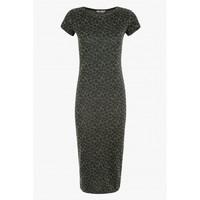 animal jacquard midi dress