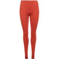 Annie Basic Full Length Jersey Leggings - Rust