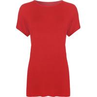 anne short sleeve basic t shirt red