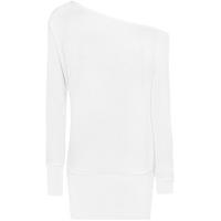 Anona Off Shoulder Long Sleeve Batwing Top - White