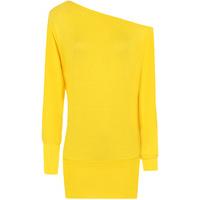 Anona Off Shoulder Long Sleeve Batwing Top - Yellow