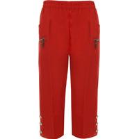 Anna Elasticated Cropped Trousers - Red