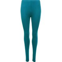 Annie Basic Full Length Jersey Leggings - Teal