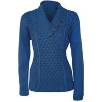 Antonia Four Button Collar Jumper - Blue