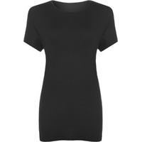 anne short sleeve basic t shirt black