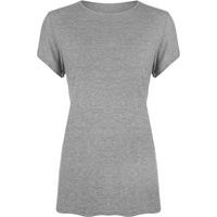 anne short sleeve basic t shirt grey