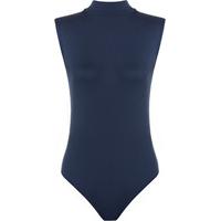 ana basic sleeveless turtleneck bodysuit navy blue