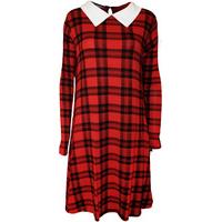 Annie Tartan Swing Dress - Red