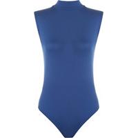 Ana Basic Sleeveless Turtleneck Bodysuit - Royal Blue