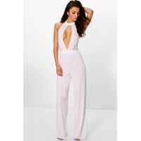 Ana Mesh Cut Out Jumpsuit - ivory