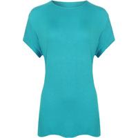 anne short sleeve basic t shirt turquoise