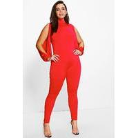 Anya Open Sleeve Slinky Jumpsuit - red