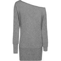 Anona Off Shoulder Long Sleeve Batwing Top - Dark Grey