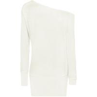 Anona Off Shoulder Long Sleeve Batwing Top - Cream