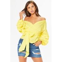 Anthea Yellow Tie Front Shirt