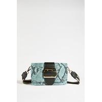 Anya Blue Snake Print Cross Body Bag