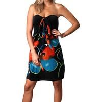 angela womens bandeau tube knee length summer holiday dress womens dre ...